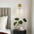 White Ceramic Wall Sconce With Adjustable Swing Arm Gold/White See Below