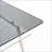 Sleek Gray Glass &amp; White Metal Coffee Table for Living Room, Easy-Clean &amp; 220lbs Stable-124004539-124004544
