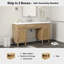 Meuble-lavabo de salle de bain avec lavabo, armoire de rangement avec tiroirs à fermeture en douceur-848974869