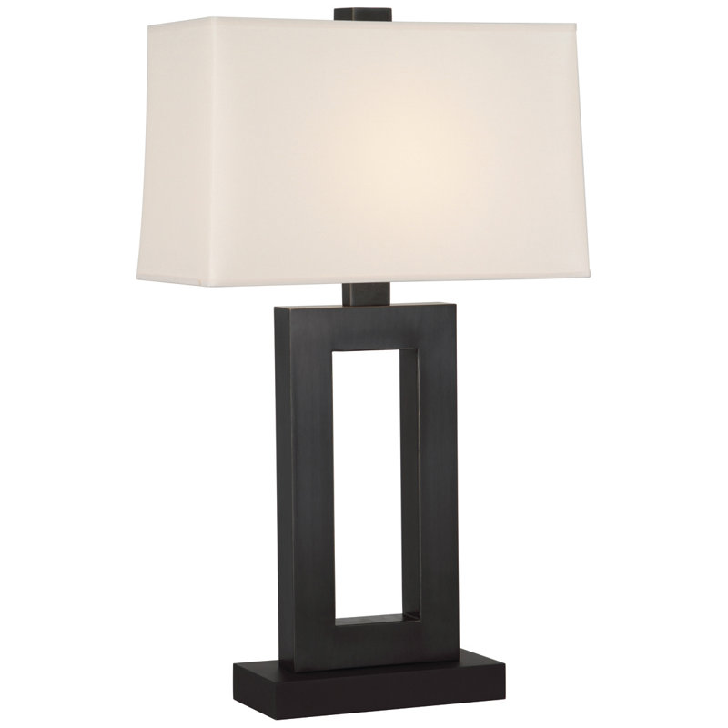 Doughnut Table Lamp, Antique Silver