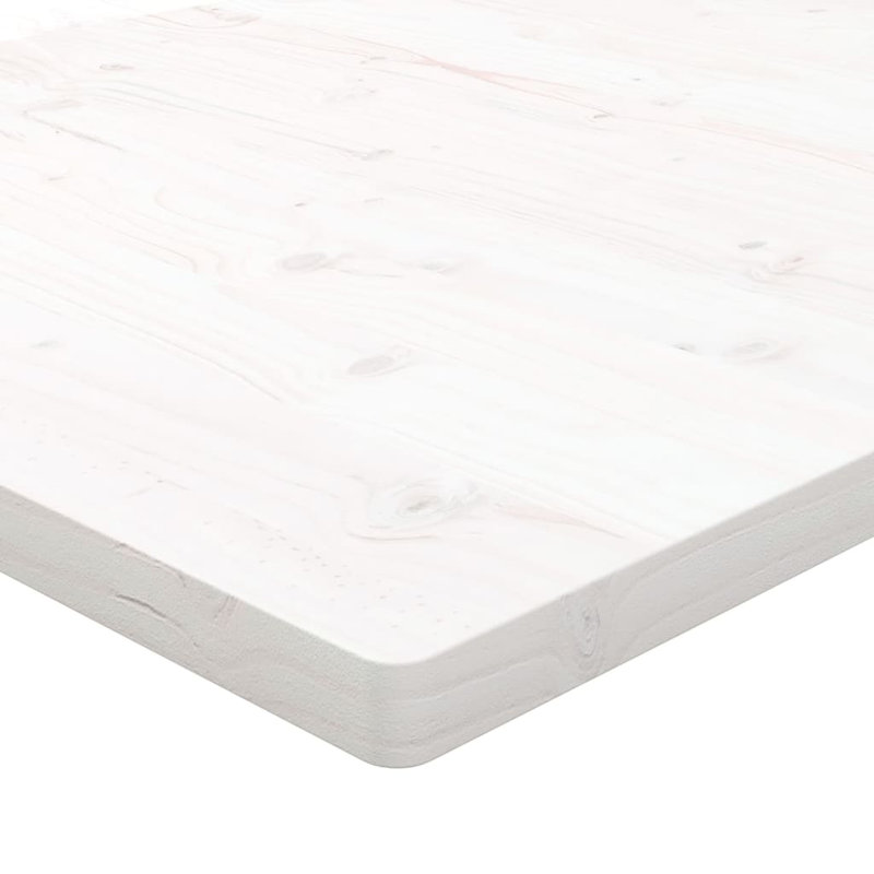 Quenemo Solid Wood Table Top, White, 2.5cm H x 100cm W x 50cm D