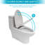 Toilette en céramique avec système de chasse double durable et siège silencieux avec mécanisme silencieux