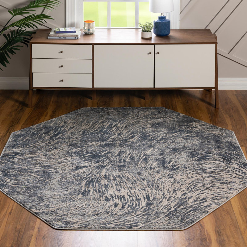 Abstract Indoor Rug, Octagon 7' x 7'