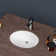 16.5" Ceramic Oval Undercounter Mount Bathroom Sink with Overflow Hole