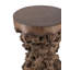 Table d'appoint en bois de mûrier et de paulownia brun 11,8 x 11,8 x 18,9 po avec base de racine d'arbre biologique