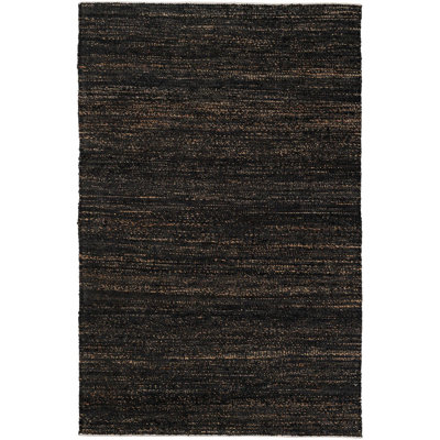 Tapis uni / rayé bleu nuit Durah