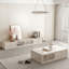 Table basse en cerisier massif avec base pleine-919477378