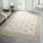 Selina Cream/Brown Traditional Floral Filigree Woven Indoor Area Rug-1930554956