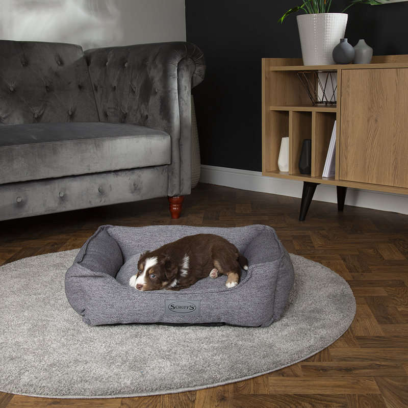 Polyester Pet Bed, Dark Grey, 17cm H x 50cm W x 40cm D