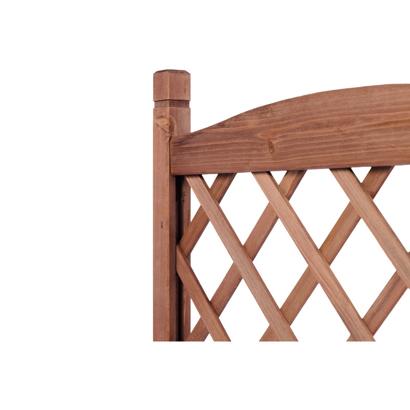 Lit de jardin surélevé avec treillis - paquet de 2 - jardinière en bois pour l'extérieur et support pour plante 30 couches