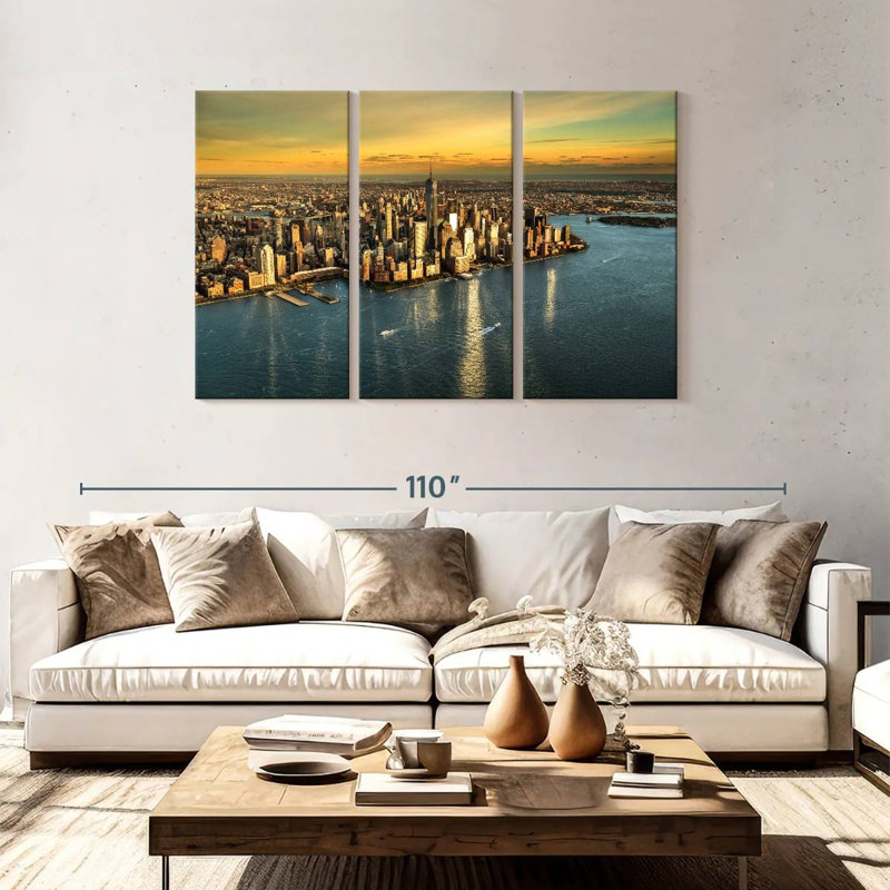 Horizon doré de Sirci Manhattan, H 48 po x l 74 po