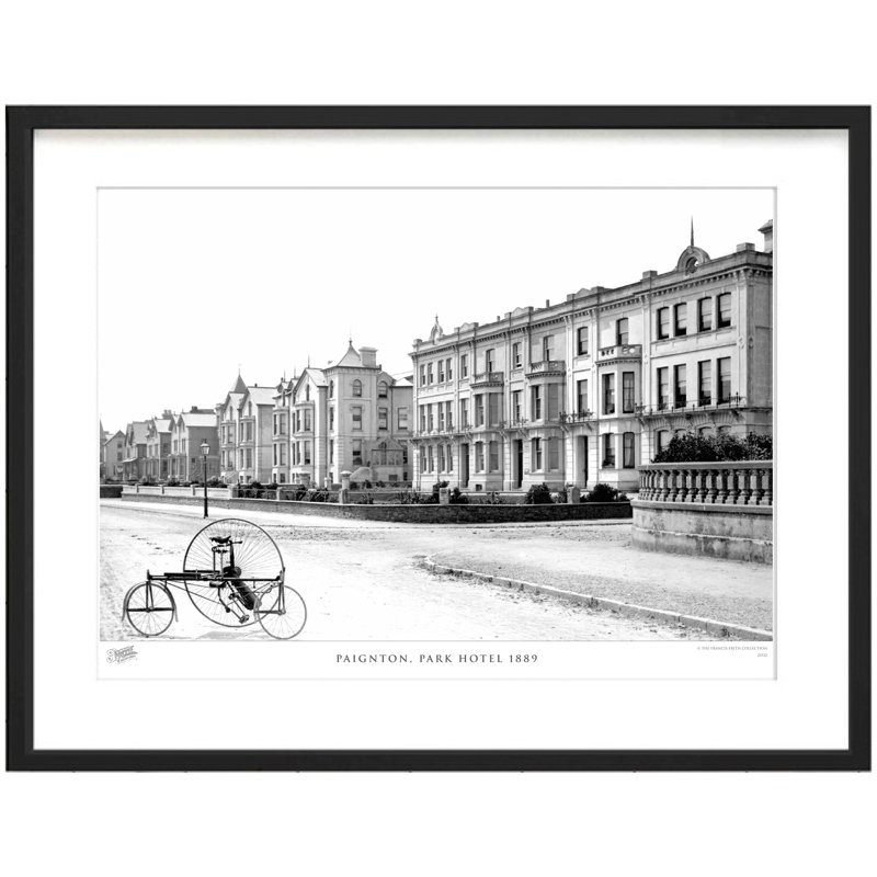 Paignton, Park Hotel 1889 1 Piece Single Picture Frame Wall Art, 45cm H x 60cm W x 2.3cm D