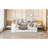 Full Size Wooden Daybed With 3 Drawers, USB Ports And Desk ,White-1870207756