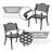 Outdoor 3-piece Cast Aluminum Bistro Set