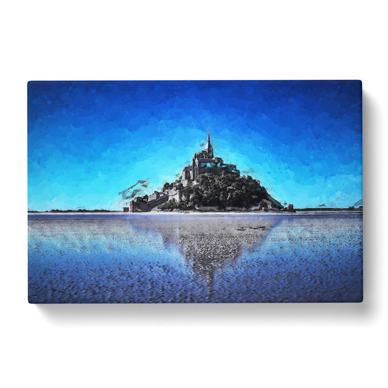 Le Mont Saint Michel In Normandy In Abstract - Wrapped Canvas Print, 50cm H x 76cm W x 3cm D