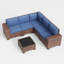 Ensemble de conversation modulaire en osier pour 5 personnes avec coussins-1401244196-1361367210