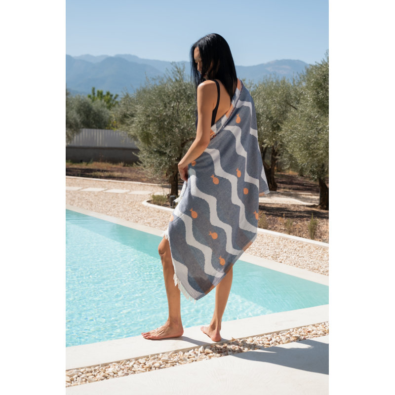 Turkish Beach Towel - Quick Dry Beach Towel is Essential for Enjoying A Day at The Beach | Sand Free Beach Towels for Clean and Comfortable Experience (Poolview, Large | 36 x 71)