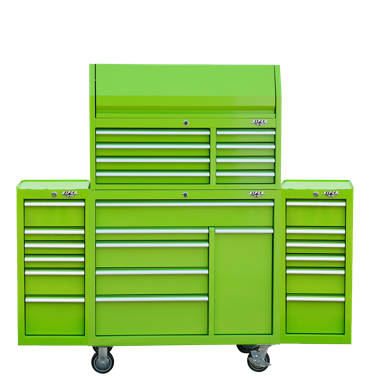 73.5-in W x 67.33-in H 26-Drawer Steel Rolling Tool Cabinet (Green)