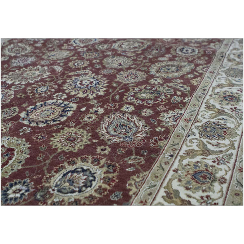 Tapis rouge et ivoire noué à la main de haute qualité, Rectangle 8'1" x 10'5"