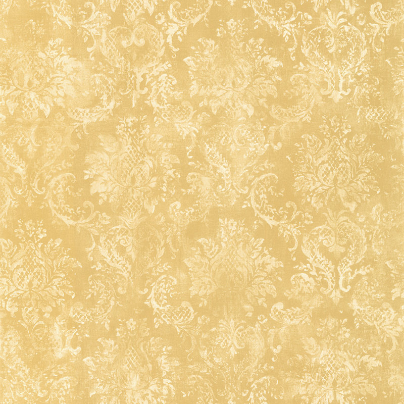 Positano 10m x 52.8cm Matte Wallpaper Roll, Ochre/Cream