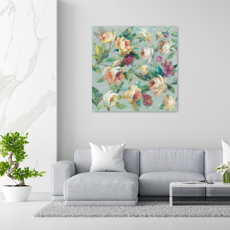 Art floral contemporain Summer Garden, H 48 po x l 48 po