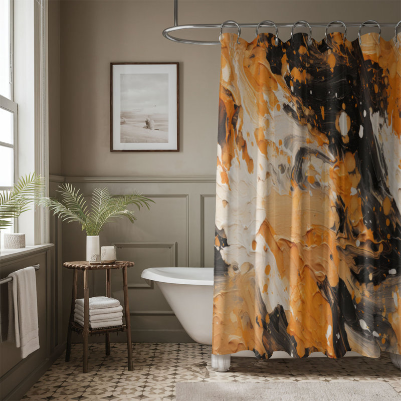 Huile sur toile - Rideau de douche Premium, H 74 po x l 71 po
