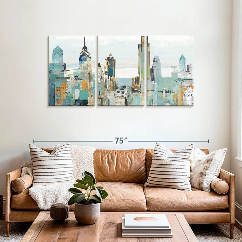 City I, 30" H x 62" W