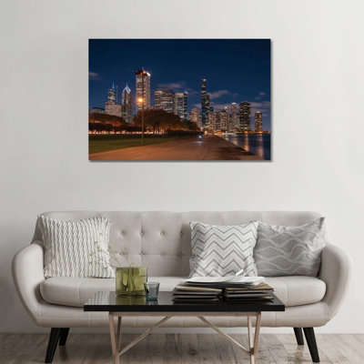 Chicago Lakeside - reproduction d'art murale - toile tendue