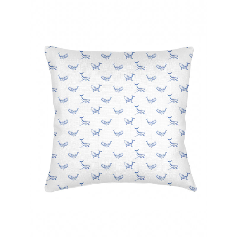 Printed Pillows Linen Animal Print Accent Pillow, Blue, Square 26", Pillow Cover Only - No Insert
