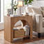 Table de bout 27,56 "en arche de style campagnard, table d'appoint moderne avec tablette de rangement ouverte pour le salon, ensemble de 2-129912494