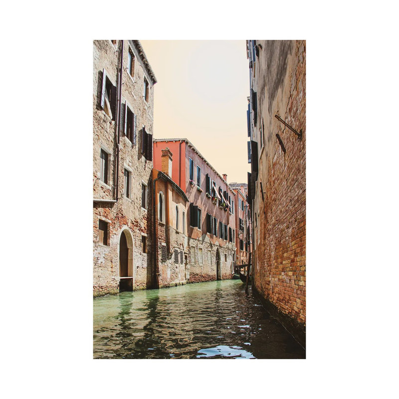 Venice Canal 1 Piece Wrapped Canvas Wall Art, 66.04 cm H x 45.72 cm W x 3.175 cm D