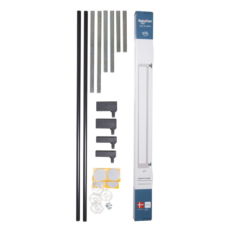 Ensemble d'extension pour barrière de sécurité à pression BabyDan Premier, Noir