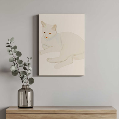 Minimal Abstract Art Cat 7 by ThingDesign Print