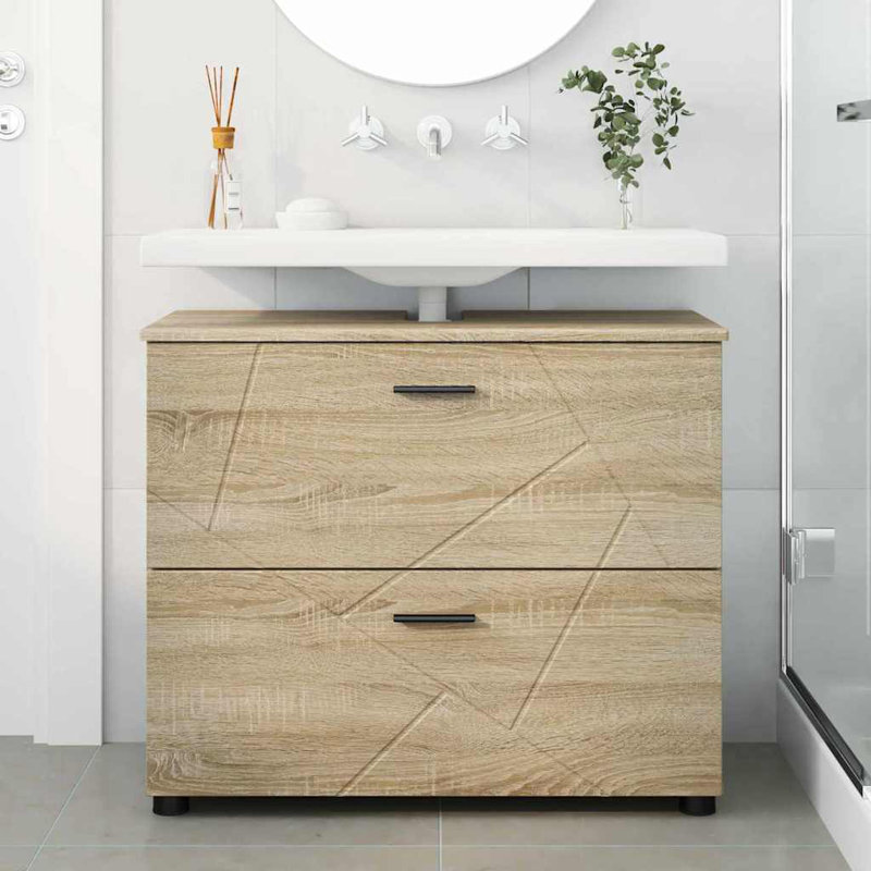 76.5cm Bathroom Vanity Base Only, Sonoma Oak