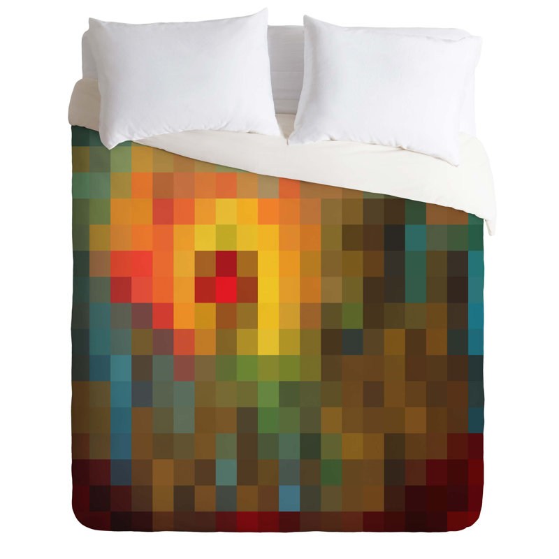 Madart Inc Polyester Geometric Shapes Duvet Cover, Twin/Twin XL Duvet Cover + 1 Standard Sham