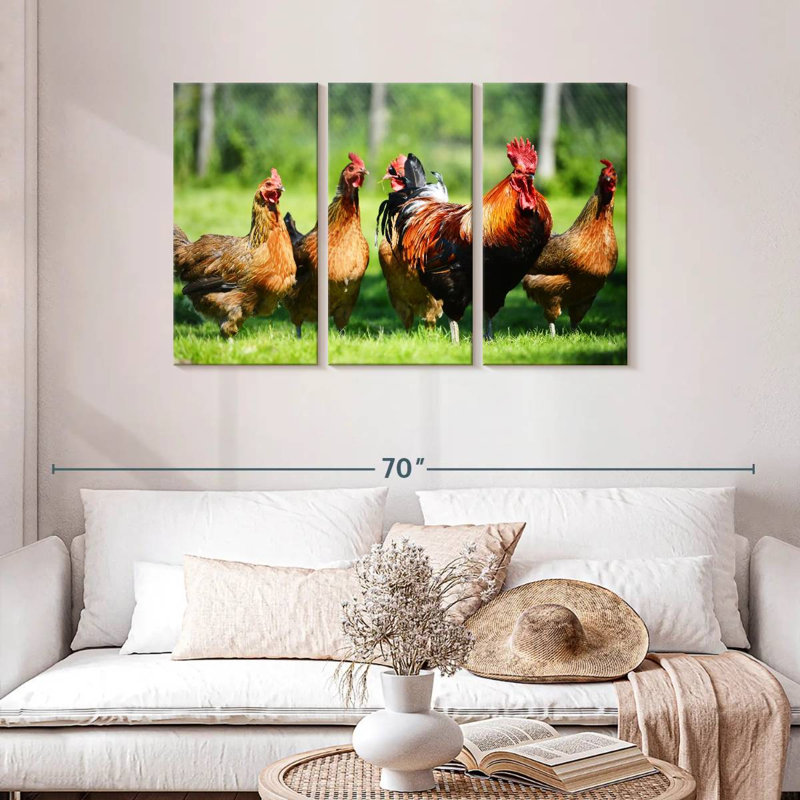 Brampt Outdoor Chickens, 28" H x 45" W