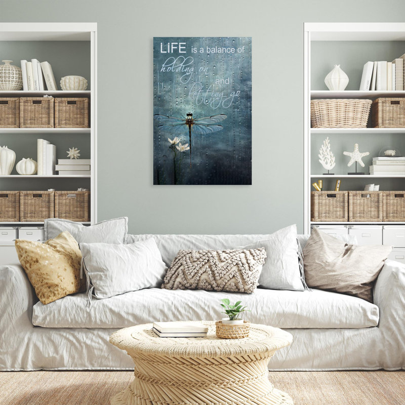Januita Life Is Balance Of Hold On - 1 pièce, reproduction d'art graphique sur toile tendue, H 14 po x l 11 po x P 1,25 po