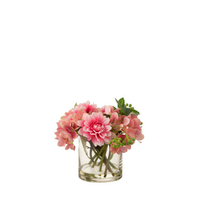 Fabric Dahlia Arrangement in Vase