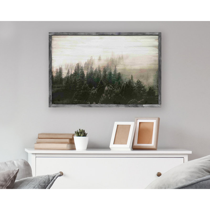 " Distant View Of Pine Forest ", H 16 po x l 24 po x P 1,5 po