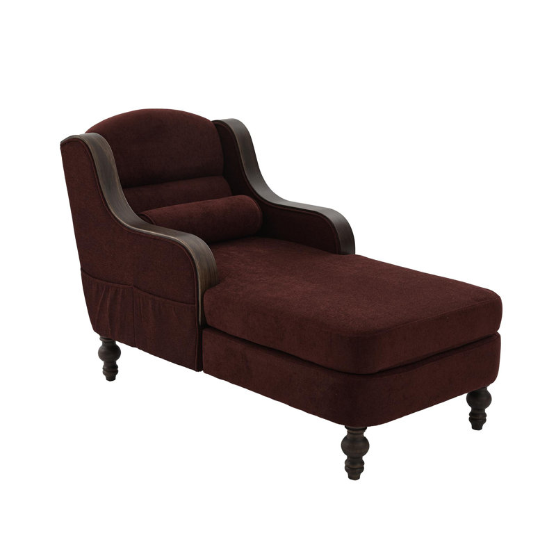 Fauteuil-lit rembourré en tissu, Rouge vin