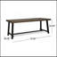 Table de salle à manger d'extérieur en bois d'acacia durable avec structure en métal rustique, résistante aux intempéries et facile à entretenir pour une utilisation sur le patio-1396237300