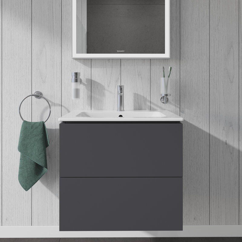 Base de meuble-lavabo simple murale Duravit seulement (graphite mat), Graphite mat