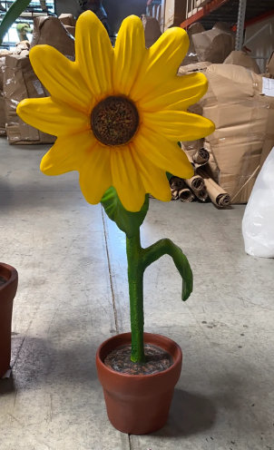 Statue de tournesol en pot Bailynn