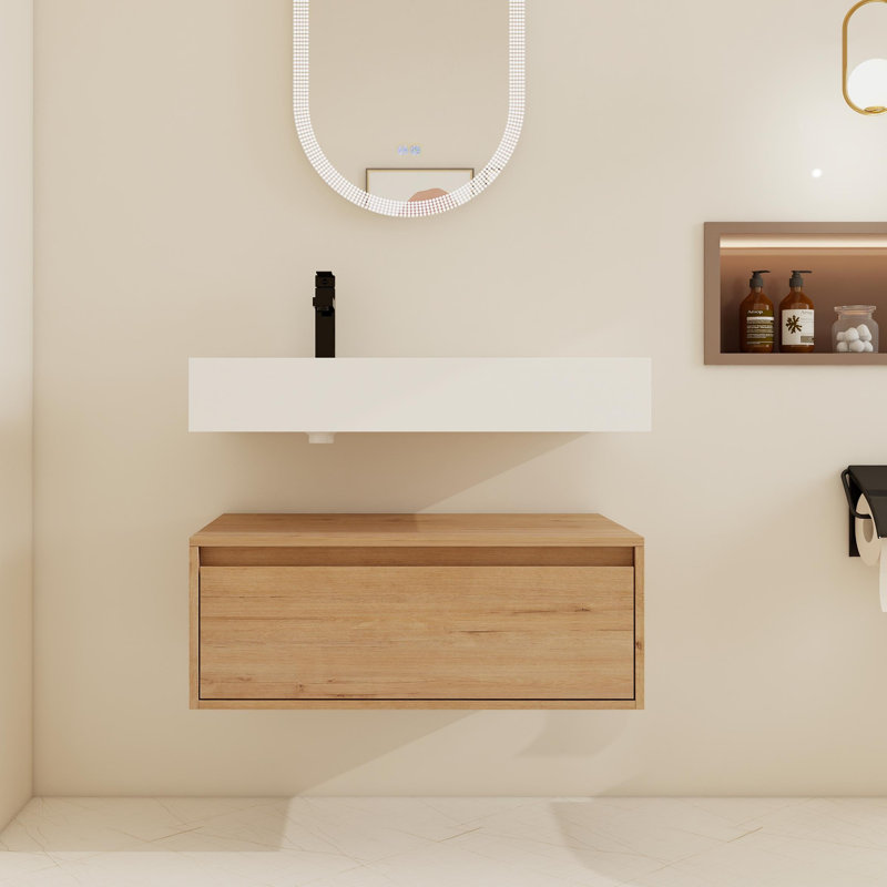 Ensemble de meuble-lavabo mural simple 30 po