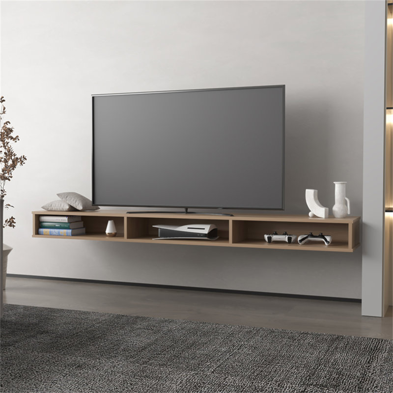 Meuble télé mural, salon, Macadamia Manter, Beige