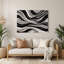 Art mural horizontal rayé noir et blanc gris-843040639