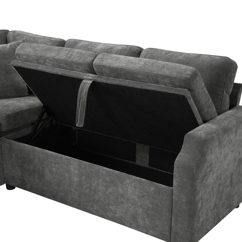 Canapé modulaire en L, Gris
