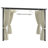 vidaXL Gazebo with Curtains 9.8'x9.8' Cream Steel-132907519