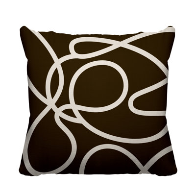 Squiggles Abstract Indoor/Outdoor Throw Pillow