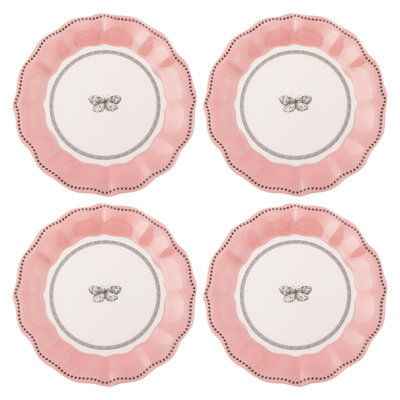 MELAMINE SALAD PLATES S/4 BUTTERFLY (S25)